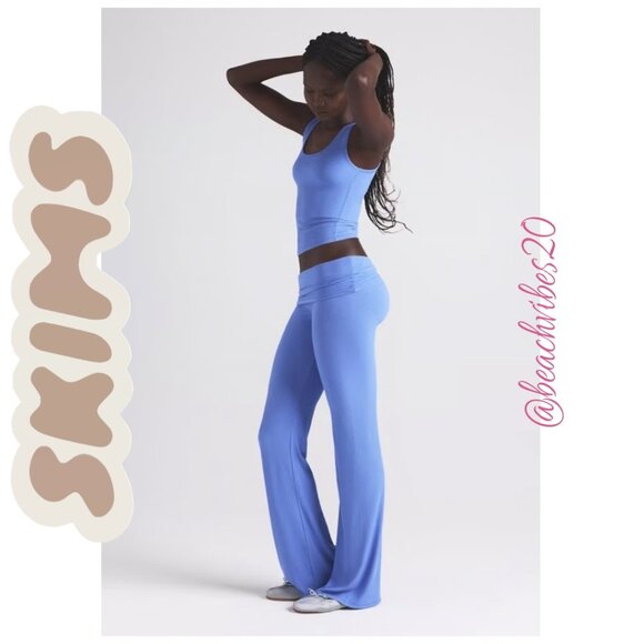 SKIMS Soft Lounge Foldover Pant Cielo Small NWOT - Picture 3 of 5